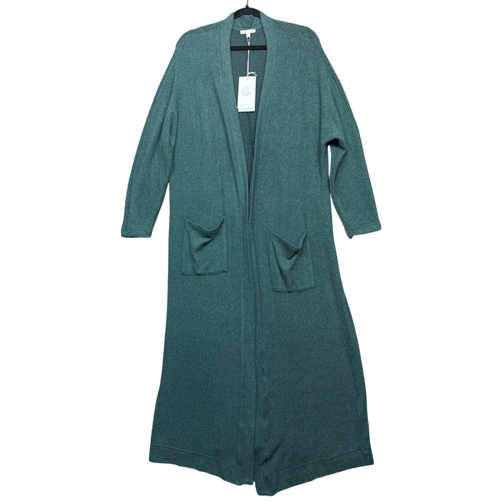 Calme Johnny Was Hachi Kimono Sweater Womens L Green Liya Long Sleeve Duster New